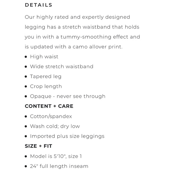 Torrid Crop Premium-Legging Grey Camo, Size 1X - Picture 5 of 7